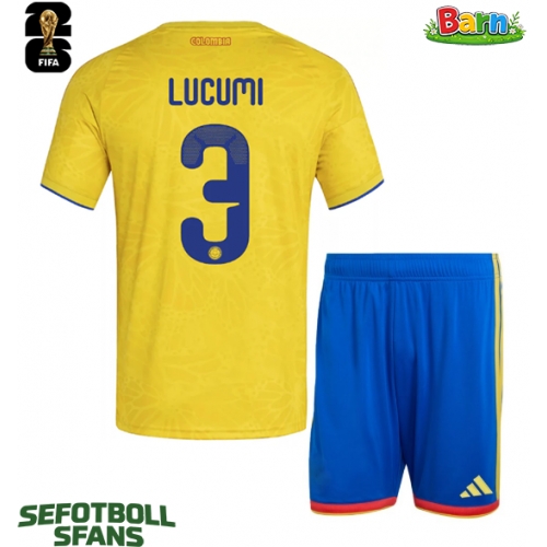 Colombia Jhon Lucumi #3 Hemmaställ Barn VM 2026 Kortärmad (+ Korta byxor)